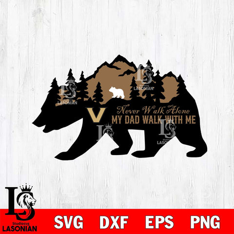 Vanderbilt Commodores My Dad Walk With Me Svg Eps Dxf Png File, Digital Download, Instant Download