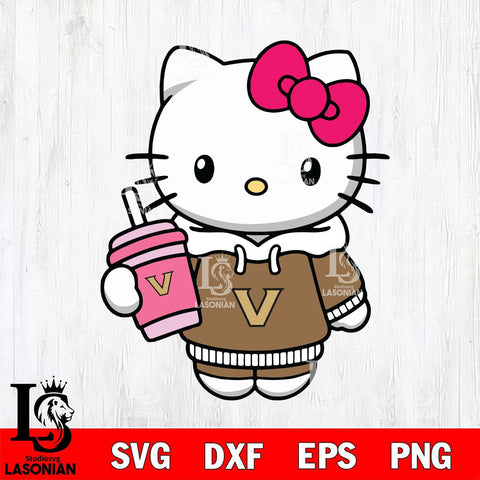 Vanderbilt Commodores Pretty Hello Kitty Svg Eps Dxf Png File, Digital Download, Instant Download