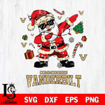 Vanderbilt Commodores Santa Claus Football Svg dxf eps png pdf file,NCAA svg,Digital Download,Cricut file