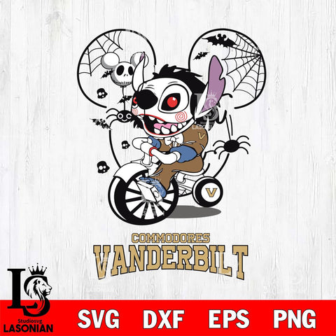 Vanderbilt Commodores Stitch Jigsaws Halloween Svg Eps Dxf Png File, Digital Download, Instant Download