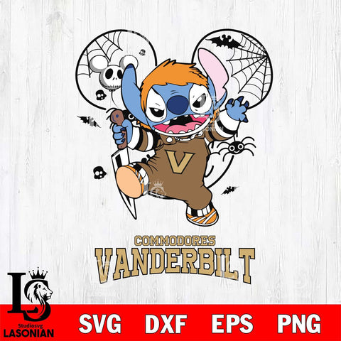 Vanderbilt Commodores Stitch Michael Halloween Svg Eps Dxf Png File, Digital Download, Instant Download