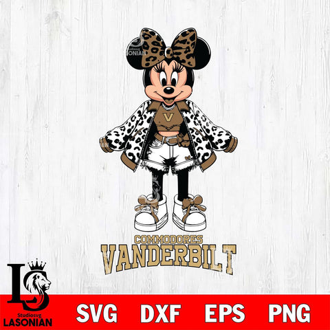 Vanderbilt Commodores Style Minnie Disney Svg Eps Dxf Png File, Digital Download, Instant Download