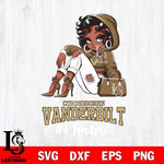 Vanderbilt Commodores #1 beauty Black Fan Girl, Svg Eps Dxf Png File, Digital Download