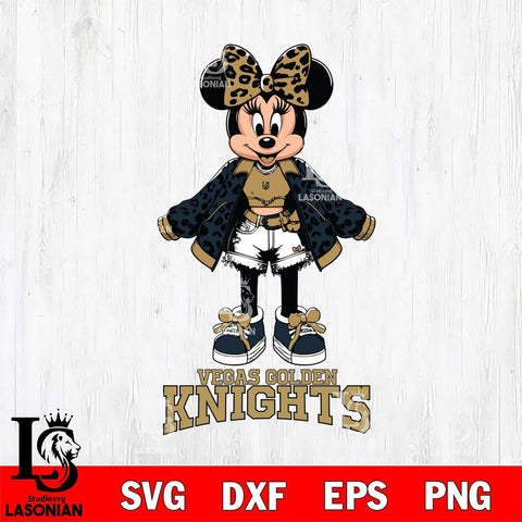 Vegas Golden Knights Style Minnie Disney Svg Eps Dxf Png File, Digital Download, Instant Download