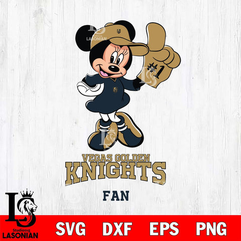 Vegas Golden Knights #1 Fan Minnie Mouse Svg Eps Dxf Png File, Digital Download, Instant Download