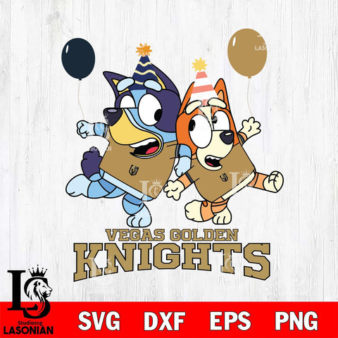 Vegas Golden Knights Bluey & Bingo 11 Svg Eps Dxf Png File, NHL svg, Digital Download, Instant Download