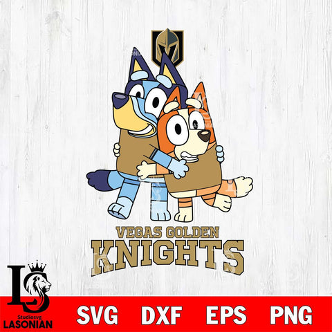 Vegas Golden Knights Bluey & Bingo 12 Svg Eps Dxf Png File, NHL svg, Digital Download, Instant Download