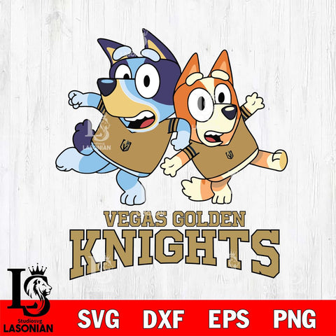 Vegas Golden Knights Bluey & Bingo 13 Svg Eps Dxf Png File, NHL svg, Digital Download, Instant Download