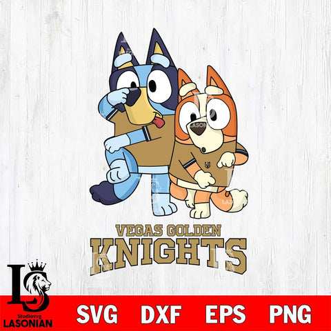 Vegas Golden Knights Bluey & Bingo 18 Svg Eps Dxf Png File, NHL svg, Digital Download, Instant Download