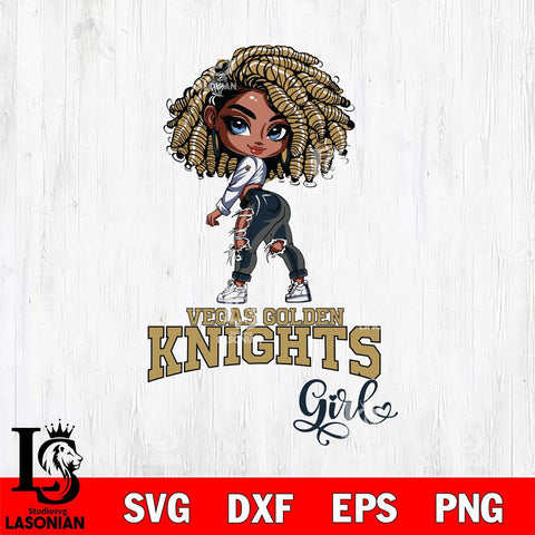 Vegas Golden Knights Fan Girl Svg Eps Dxf Png File, Digital Download, Instant Download