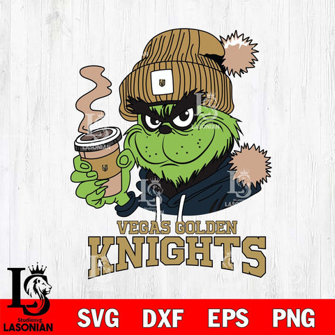 Vegas Golden Knights Grinch Cofffe Hoodie Cut Files, Cricut,Christmas Svg Dxf Eps Png file , Digital Download