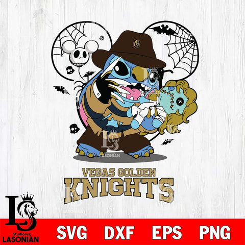 Vegas Golden Knights Stitch Freddy Krueger Halloween Svg Eps Dxf Png File, Digital Download, Instant Download