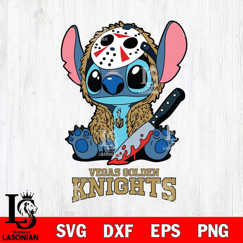 Vegas Golden Knights Stitch Jason Voorhees Svg Eps Dxf Png File, NHL svg, Digital Download, Instant Download