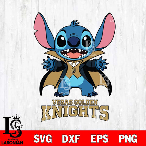 Vegas Golden Knights Stitch Vampire halloween Svg Eps Dxf Png File, NHL svg, Digital Download, Instant Download