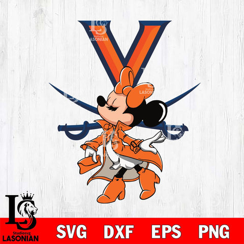 Virginia Cavaliers Glamorous Minnie Svg Eps Dxf Png File, Digital Download, Instant Download