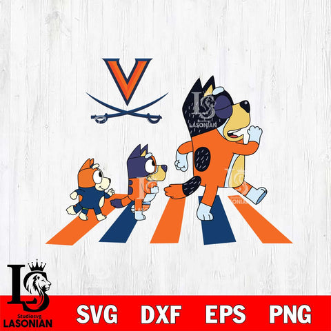 Virginia Cavaliers Bluey 6 Svg Eps Dxf Png File, Digital Download, Instant Download