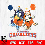 Virginia Cavaliers Bluey & Bingo 2 Svg Eps Dxf Png File, NCAA svg, Digital Download, Instant Download