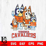 Virginia Cavaliers Bluey & Bingo 7 Svg Eps Dxf Png File, NCAA svg, Digital Download, Instant Download