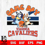 Virginia Cavaliers Bluey & Bingo 9 Svg Eps Dxf Png File, NCAA svg, Digital Download, Instant Download