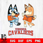 Virginia Cavaliers Bluey Chilli Sport Svg Eps Dxf Png File, Digital Download, Instant Download