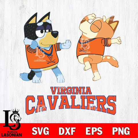 Virginia Cavaliers Bluey Dance Svg Eps Dxf Png File, Digital Download, Instant Download