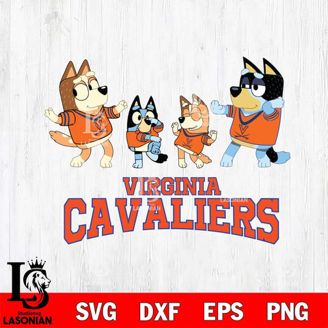 Virginia Cavaliers Bluey Dance Squats Svg Eps Dxf Png File, Digital Download, Instant Download