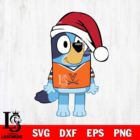 Virginia Cavaliers Bluey Dog Christmas Svg Eps Dxf Png File, Digital Download, Instant Download