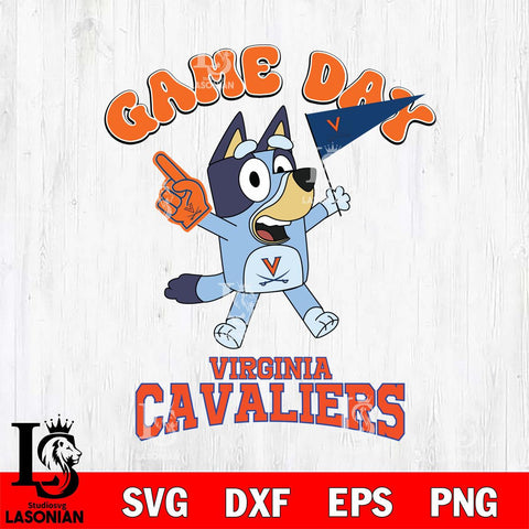 Virginia Cavaliers Bluey Game Day Svg Eps Dxf Png File, Digital Download, Instant Download