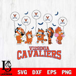 Virginia Cavaliers Bluey Halloween Spooky Svg Eps Dxf Png File, Digital Download, Instant Download