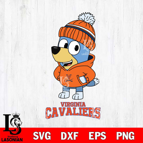 Virginia Cavaliers Bluey Hoodie Sport Svg Eps Dxf Png File, Digital Download ,Instant Download, Cricut File