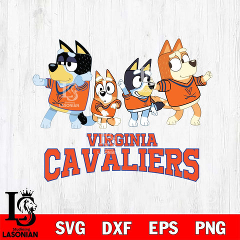 Virginia Cavaliers Bluey Mode Dance Squats Svg Eps Dxf Png File, Digital Download, Instant Download