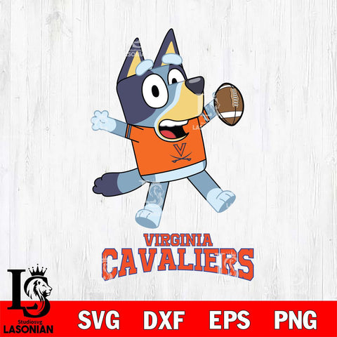 Virginia Cavaliers Bluey Sport Football Svg Eps Dxf Png File,NCAA Svg Files,Bluey svg ,Digital Download ,Instant Download, Cricut File