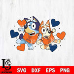 Virginia Cavaliers Bluey heart Svg Eps Dxf Png File, Digital Download, Instant Download