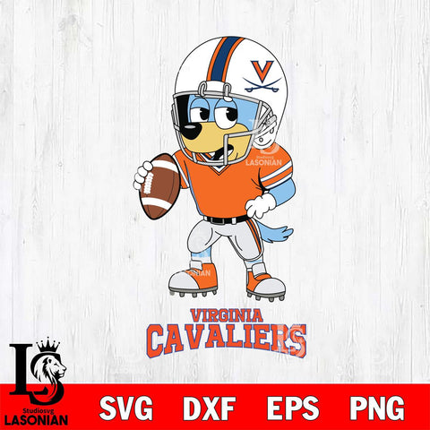 Virginia Cavaliers Bluey rugby Svg Eps Dxf Png File, Digital Download ,Instant Download, Cricut File