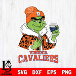 Virginia Cavaliers Boujee Grinch Leopard Christmas Cut Files Cricut, Svg Dxf Eps Png file, Digital download , Silhouette