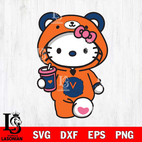 Virginia Cavaliers Cute Hello Kitty Svg Eps Dxf Png File, Digital Download, Instant Download