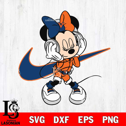 Virginia Cavaliers Cute Minnie Mouse Dancing Svg Eps Dxf Png File, NCAA svg, Digital Download, Instant Download