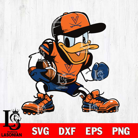 Virginia Cavaliers Donal Duck Svg Eps Dxf Png File, NCAA svg, Digital Download, Instant Download