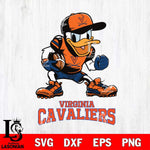 Virginia Cavaliers Donal Duck Disney, Svg Eps Dxf Png File, Digital Download