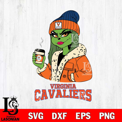 Virginia Cavaliers Girls Grinch Bougie Svg Eps Dxf Png File, Digital Download, Instant Download