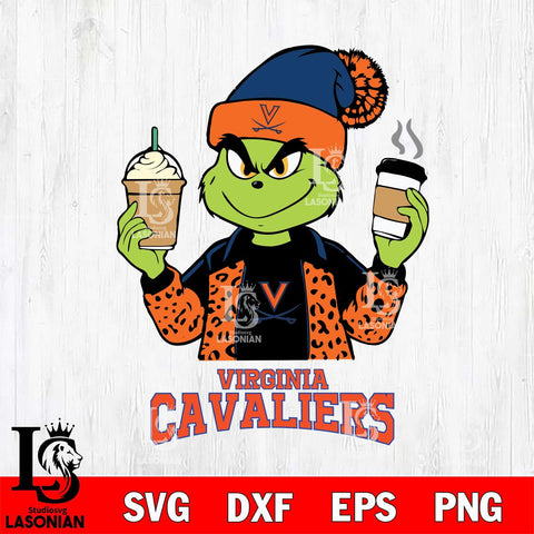 Virginia Cavaliers Grinch 2 coffee Svg Eps Dxf Png File, Digital Download, Instant Download