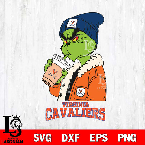 Virginia Cavaliers Grinch Bougie Football Svg Eps Dxf Png File, Digital Download, Instant Download