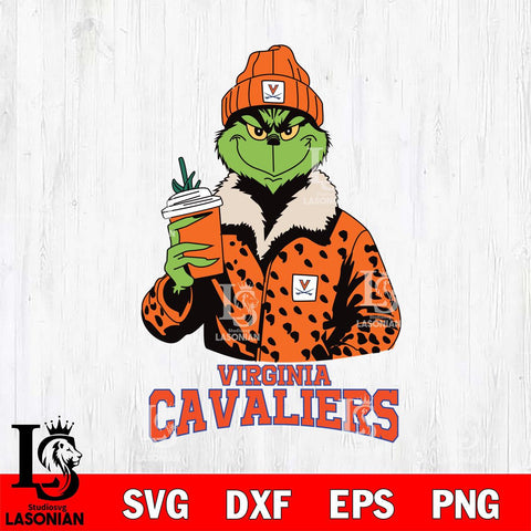 Virginia Cavaliers Grinch Christmas Cut Files Cricut, Svg Dxf Eps Png file, Digital download , Silhouette