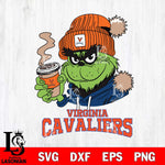 Virginia Cavaliers Grinch Cofffe Hoodie Cut Files Cricut, Svg Dxf Eps Png file, Digital download , Silhouette