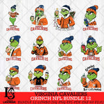 Virginia Cavaliers Grinch NFL Bundle 12 SVG Eps Dxf Png File, Digital Download, Instant Download