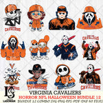 Virginia Cavaliers Halloween Bundle 12 SVG Svg Eps Dxf Png File, NCAA bundle svg, Digital Download, Instant Download