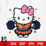 Virginia Cavaliers Hello Kitty Cheerleader 10 Svg Eps Dxf Png File, Digital Download, Instant Download