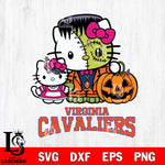 Virginia Cavaliers Hello Kitty Horror 10 Svg Eps Dxf Png File, Digital Download