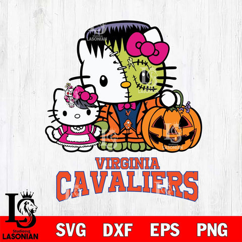 Virginia Cavaliers Hello Kitty Horror 10 Svg Eps Dxf Png File, Digital Download