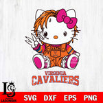 Virginia Cavaliers Hello Kitty Horror Svg Eps Dxf Png File, Digital Download